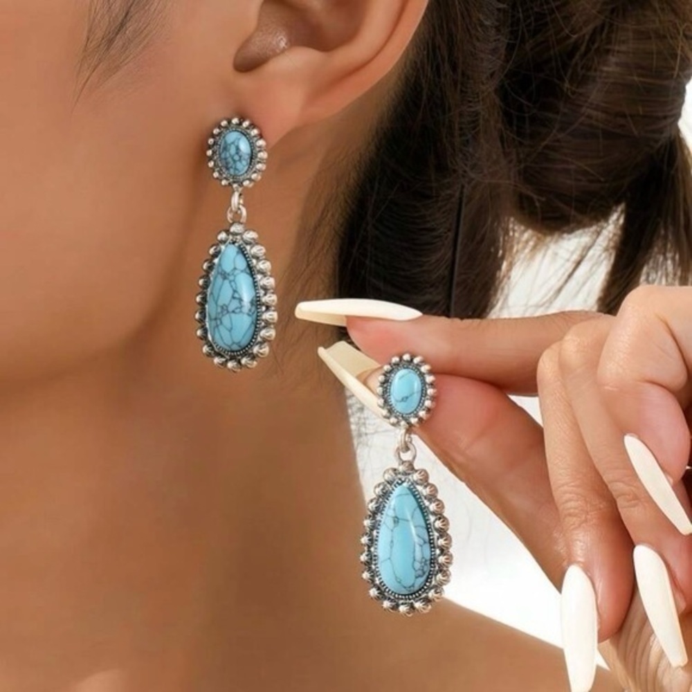 Turquoise Water Drop Earrings